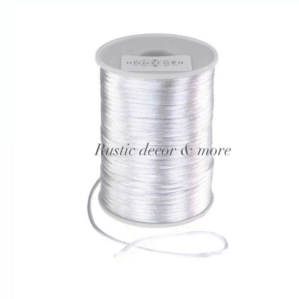 White SatinCord for Party Decorations